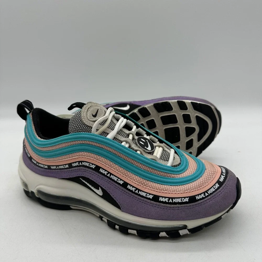 Nike 923288-500 Kids 6.5Y Womens Size 8 Air Max 97 GS Have A Nike Day Sneakers